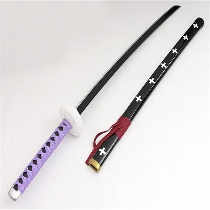 Newest Cosplay Trafalgar Law Purple Style Katana Weapon Sword Role Playing Trafalgar D Water Law 104cm Wood Model 2