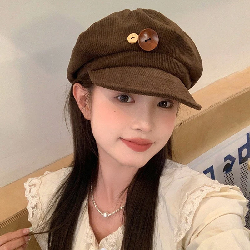 Autumn Winter Women Berets Female Retro Boinas Berets Caps For Women Hats Bonnets Hats For Octagonal Newsboy Hat