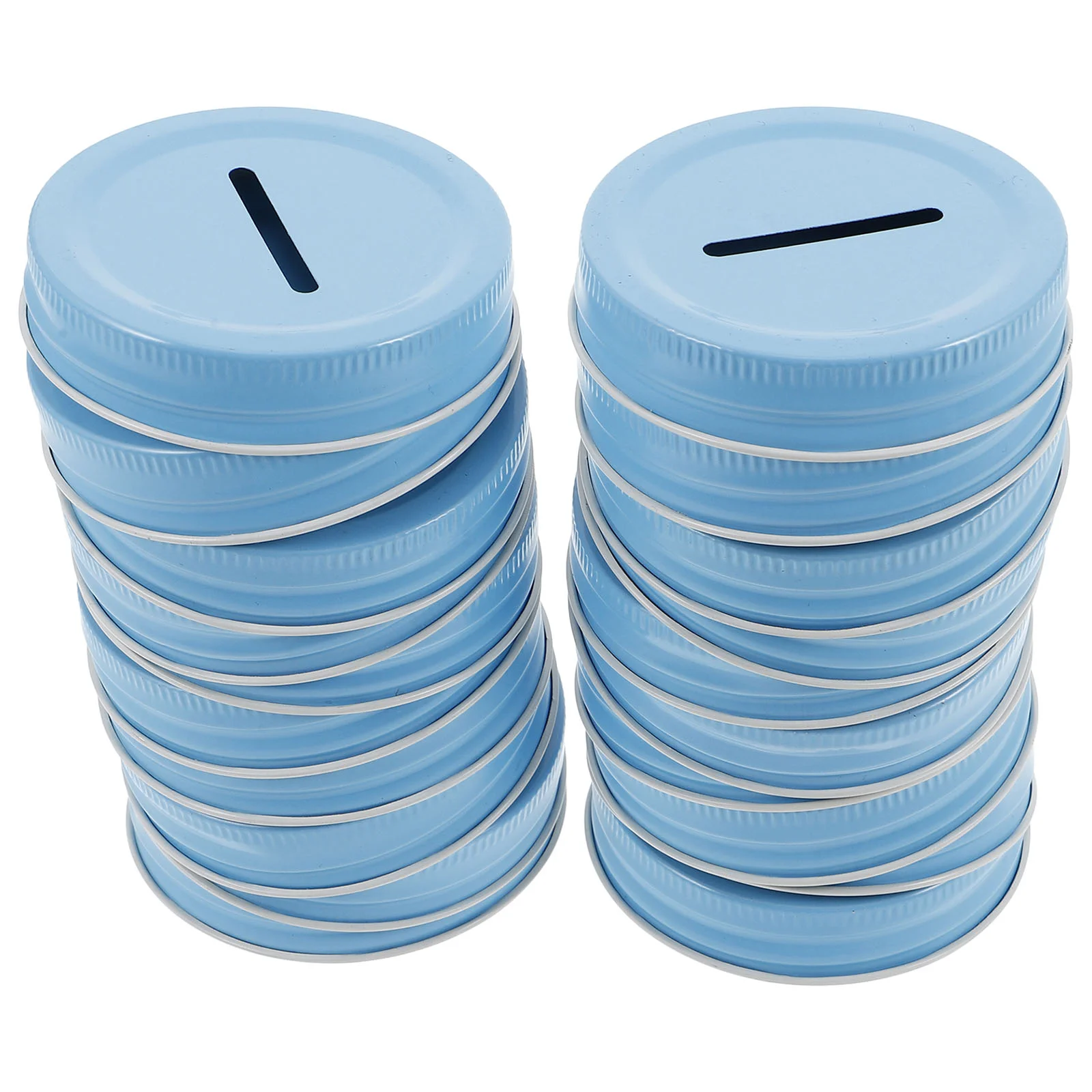 20 Pcs Wide Mouth Jar Lids Replacement Coin Bank Slot Lid Sealing Covers Saving Pot Slot Lid Mason Can Lid Practical Canning 5