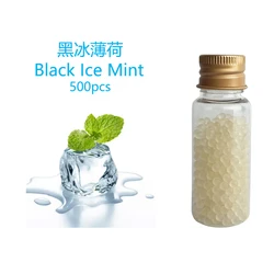 Mixed Fruit & Mint Flavor Cigarette Capsule Beads - 500pcs Smoking Accessories (500pcs black ice)