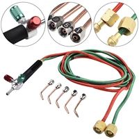 Mini Gas Welding Cutting Oxy Oxygen Acetylene Torch Kit Welder Tool + 5 Nozzles Electronics Repair And Manufacturing 1
