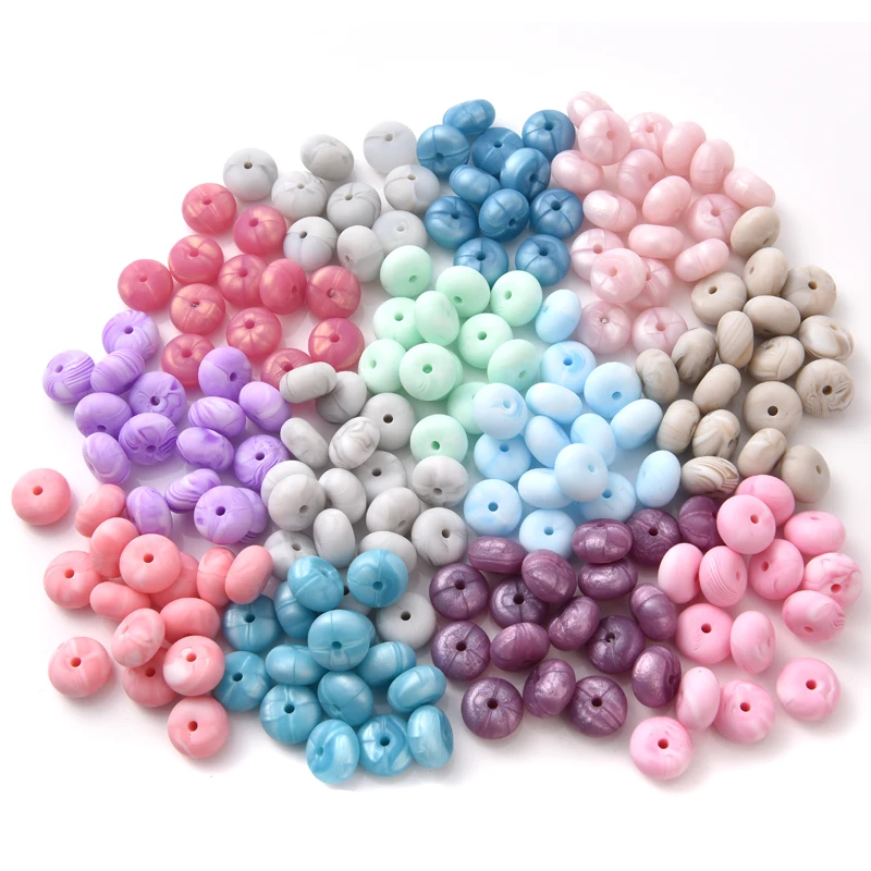 Bopoobo 15mm Silicone Beads BPA Free Food Grade Silicone DIY Crafts  Silicone 14mm Octagonal Teething Beads Baby Teethers