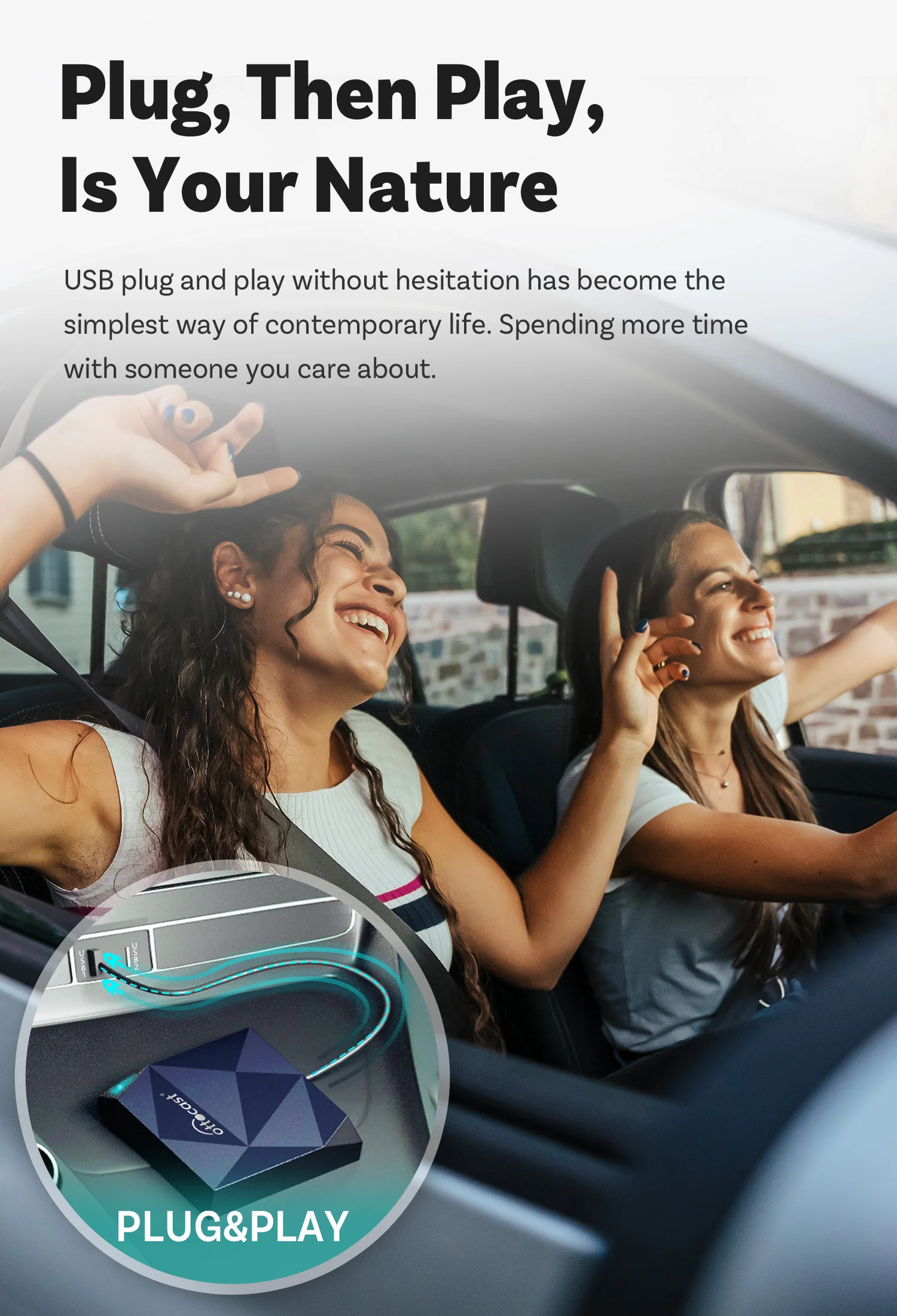 A2Air Wireless Android Auto Adapter Wired to Wireless USB Dongle NFC Connection