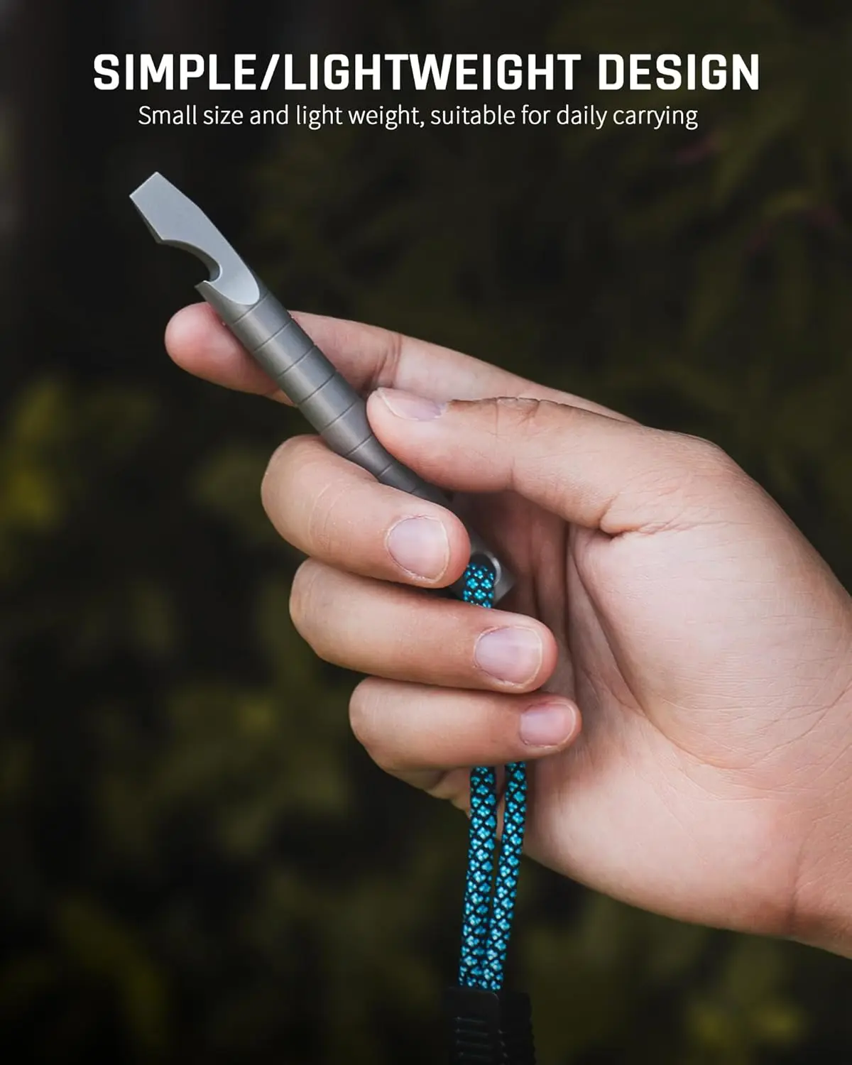 Keychain Pry Bar, Titanium Mini EDC Prybar Multitool with Bottle Opener, Pocket Small Keychain Tools for Every Day Carry(Mini) 3