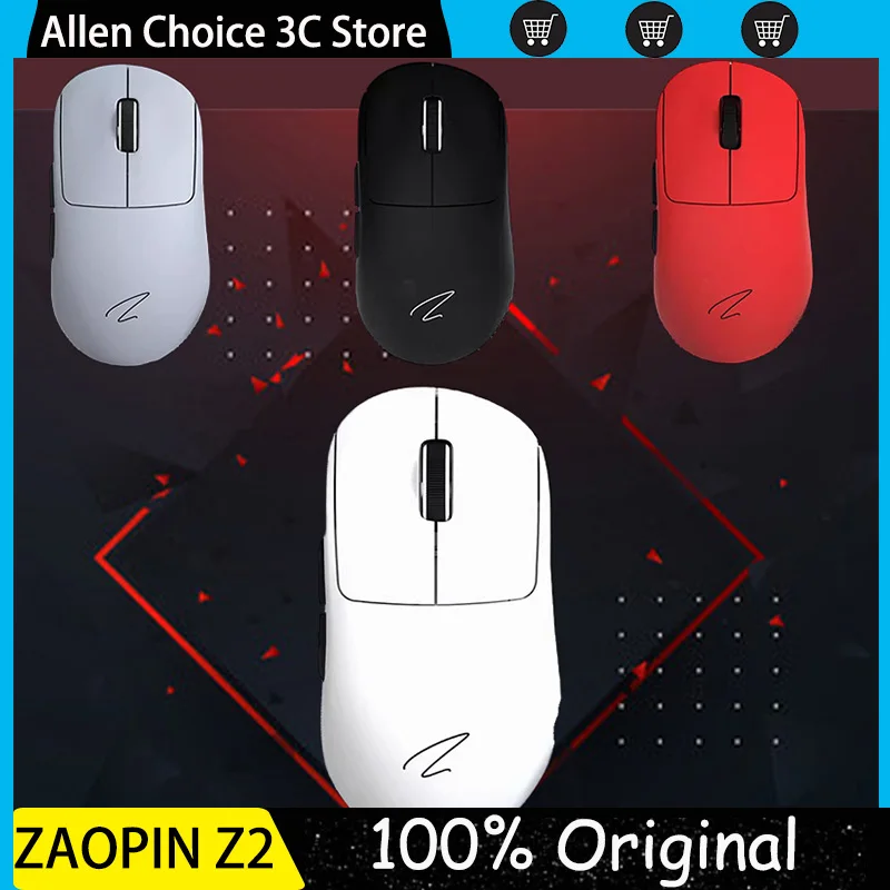 Wireless Mouse Original Zaopin Z2 Wireless Mouse 3Mode Bluetooth Paw3395 Ergonomics Lightweight Esports Laptop Office Gamer PC Gaming Mouse wireless mouse