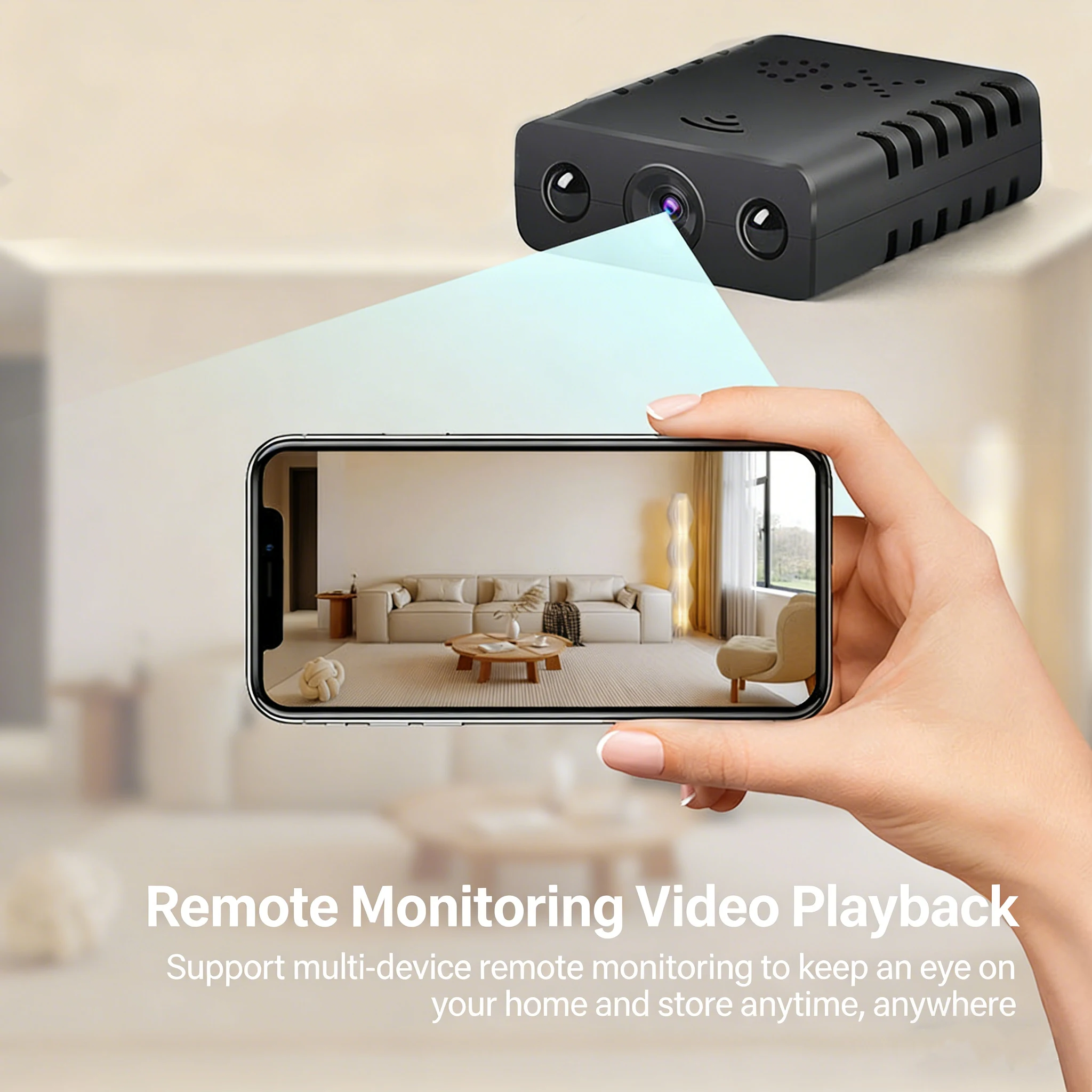 MINI telecamera per la sicurezza Piccola telecamera WiFi 1080P HD Smart Home Mini telecamere Nanny Cam con sensore di movimento Visione notturna - immagine 2