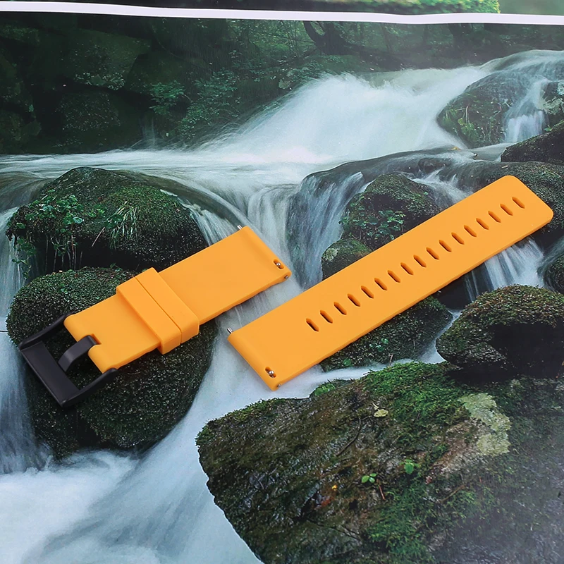 Waterproof Quick Release 24mm Silicone Smartwatch Band