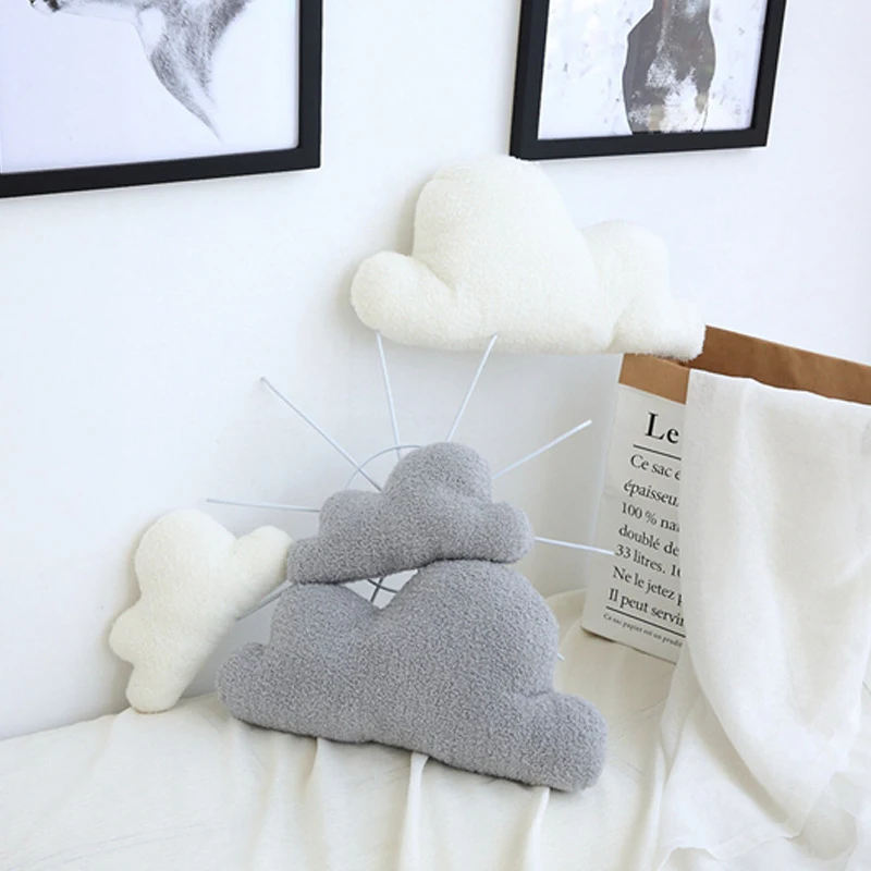 Nordic Cloud Shaped Cushion PP Cotton Soft Plush Pillow For Home Sofa Decoration Girls Bedroom Plush Toy Decor Plush Toys