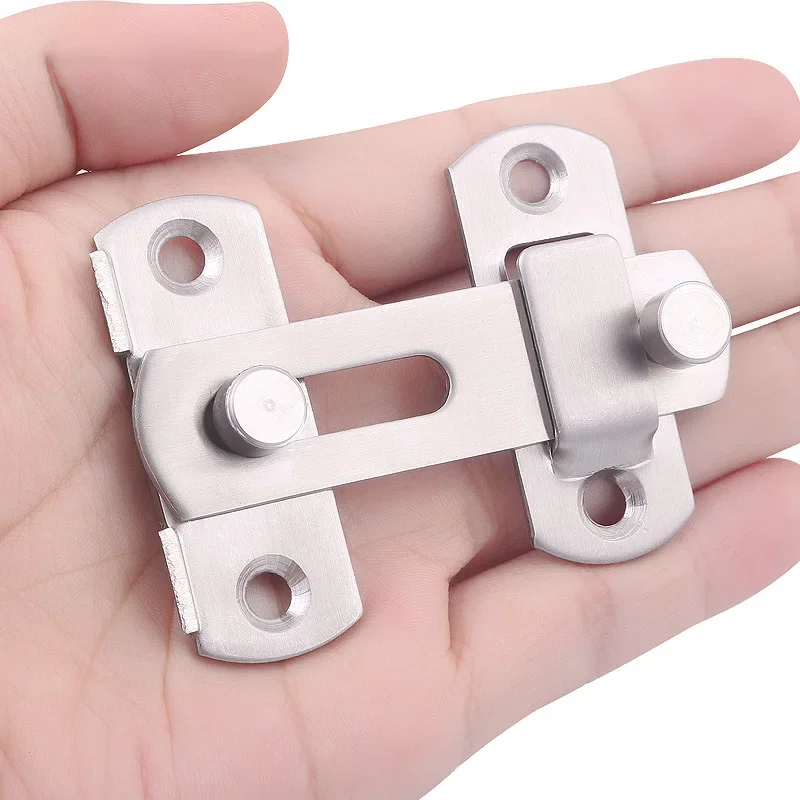Door Latch Door Lock Cylinder Door Lock Guard Latch Bolt 90 180 Degree Stainless Steel Toggle Latch Sliding Barn Door Lock Black Iron Right Angle Barn