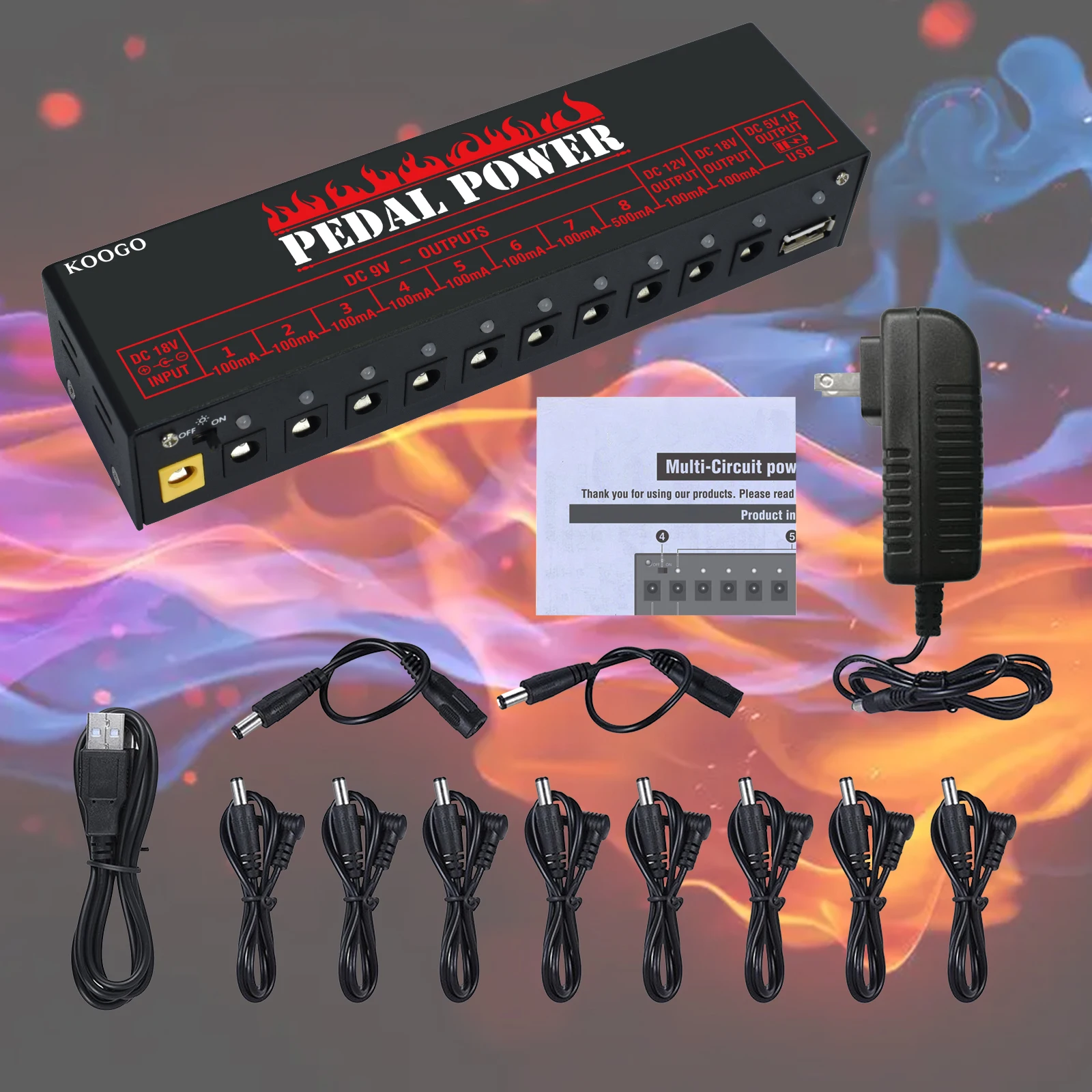 Power Supply Pedal Guitar Isolated Effect Power Supply Isolated