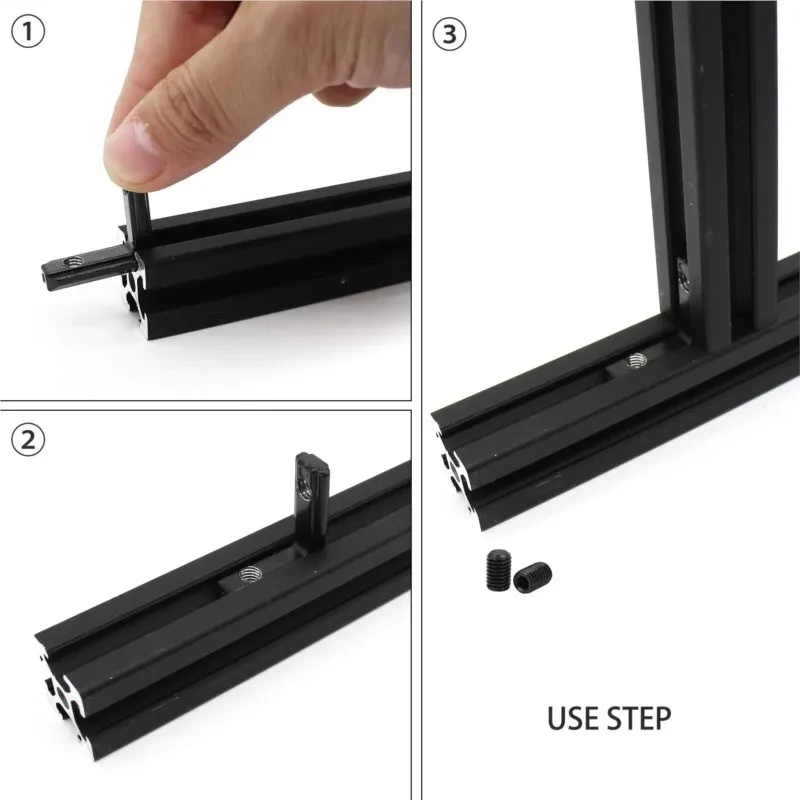 20Pcs L Type Internal Corner Connector Bracket Screws For 20x20 Series Aluminum Extrusion Slot