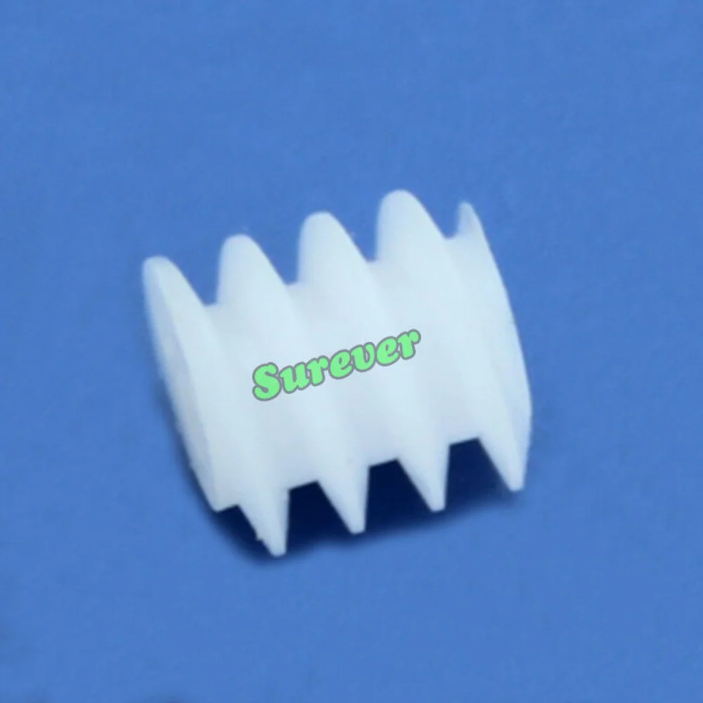 5PCS Mini 6mm Plastic Worm Gear Screw deceleration Gear Turbine 0.5 modulus Worm Gear for Micro Motor 1mm Shaft Toy