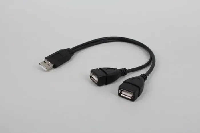 2 인 1 Usb2.0 연장 케이블, 남성-여성 USB 데이터 케이블, 하드 디스크 네트워크 카드 연결용 충전 케이블