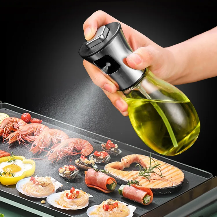 

304 Stainless Steel Press Spray Bottle, Leak-proof Pump Spray Pot for Grill BBQ, Cookware Tool and Kitchen Gadget