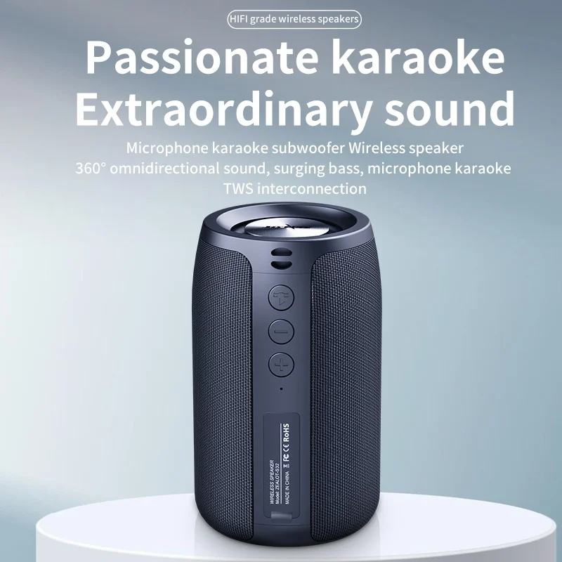 Zealot-S32 무선 스피커, 야외 휴대용 서브우퍼 스피커, 방수 IPX 6, 듀얼 페어링, 1800mAh 배터리 Zealot-S32 무선 스피커, 야외 휴대용 서브우퍼 스피커, 방수 IPX 6, 듀얼 페어링, 1800mAh 배터리