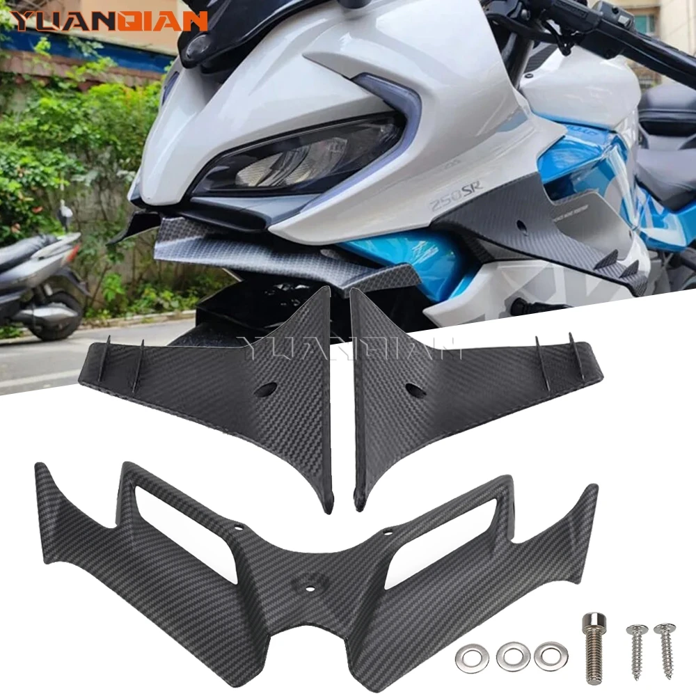 

For CFMOTO CF MOTO 250SR 300SR 250 300 SR SR250 SR300 2019-2024 Motorcycle Front Fairing Aerodynamic Winglets Dynamic Wing Cover