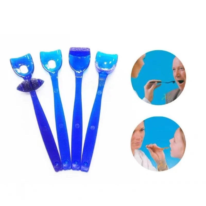 4pcs Speech Tongue Muscle Train Tips Therapy Lip Close Talking Massager Exercise for Autism Rehabilitation Pronunciation Tool