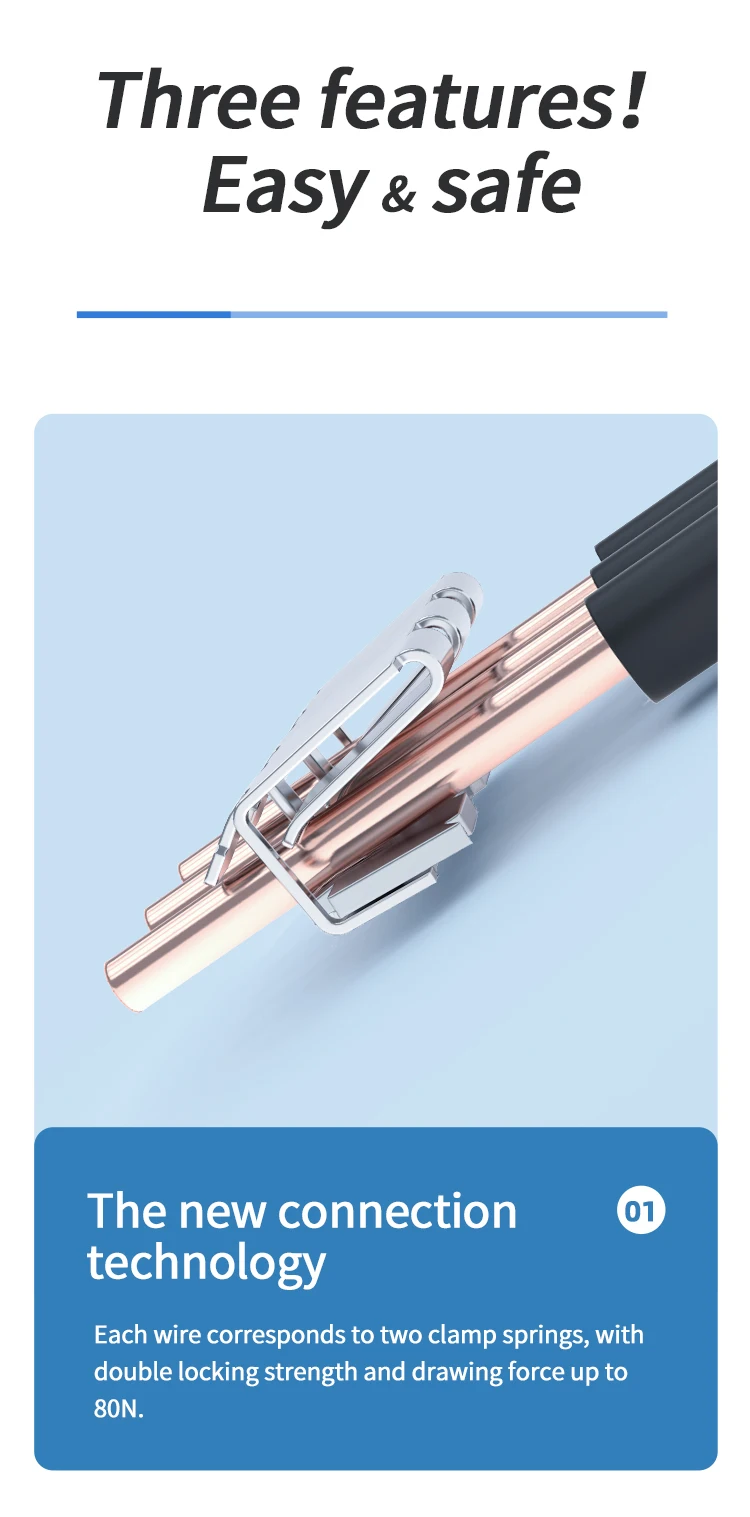 Description Picture 3 of item20/50pcs Direct Plug Type Electrical Wire Quick Connector Wiring Terminal Suitable For 20-14AWG