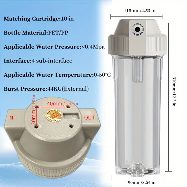 ไส้กรองน้ำก่อนกรอง G1/2 นิ้ว ทำจากใยฝ้าย PP อุปกรณ์เสริมอเนกประสงค์สำหรับกรองน้ำในครัวเรือน ใช้กับก๊อกน้ำ เครื่องกรองน้ำในครัว 4 ไส้กรองน้ำก่อนกรอง G1/2 นิ้ว ทำจากใยฝ้าย PP อุปกรณ์เสริมอเนกประสงค์สำหรับกรองน้ำในครัวเรือน ใช้กับก๊อกน้ำ เครื่องกรองน้ำในครัว 4