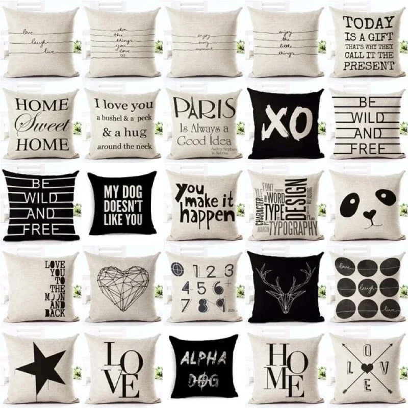 Throw Pillows Cover Case Letter Motto Home Love Cushion Cover Throw Pillows for Couch Decorativos Sofa Home Decor