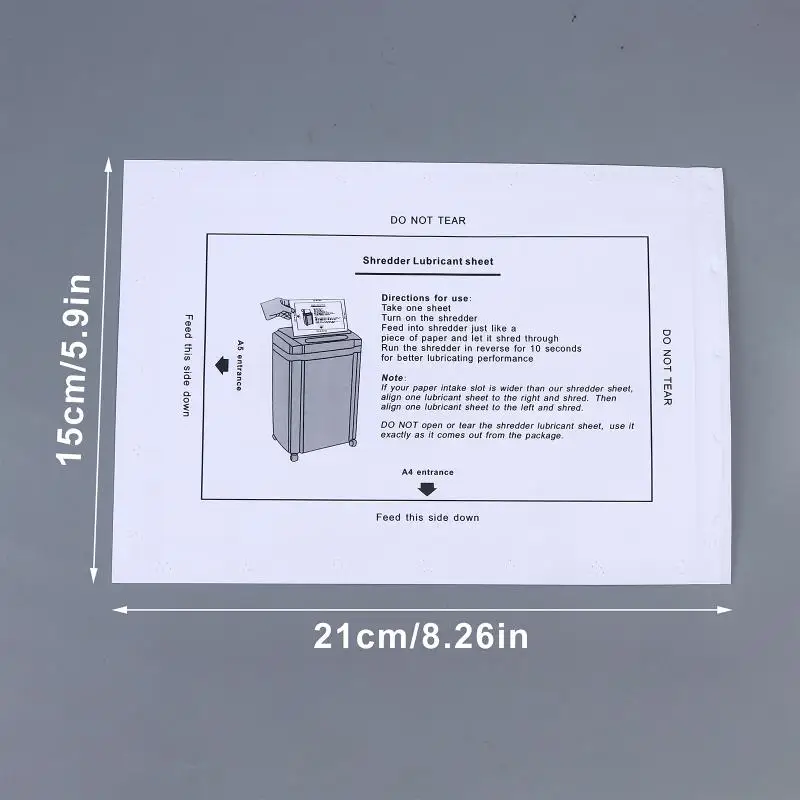 새로운 5/10PCS 종이 분쇄기 윤활유 시트 분쇄기 윤활유 휴대용 종이형 분쇄기용 윤활유