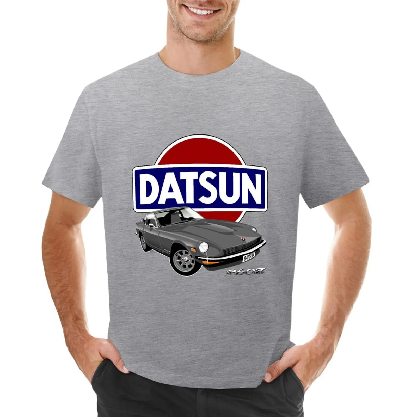 

Datsun 260Z, серая футболка, черные футболки с принтом животных для мальчиков, мужские футболки с коротким рукавом