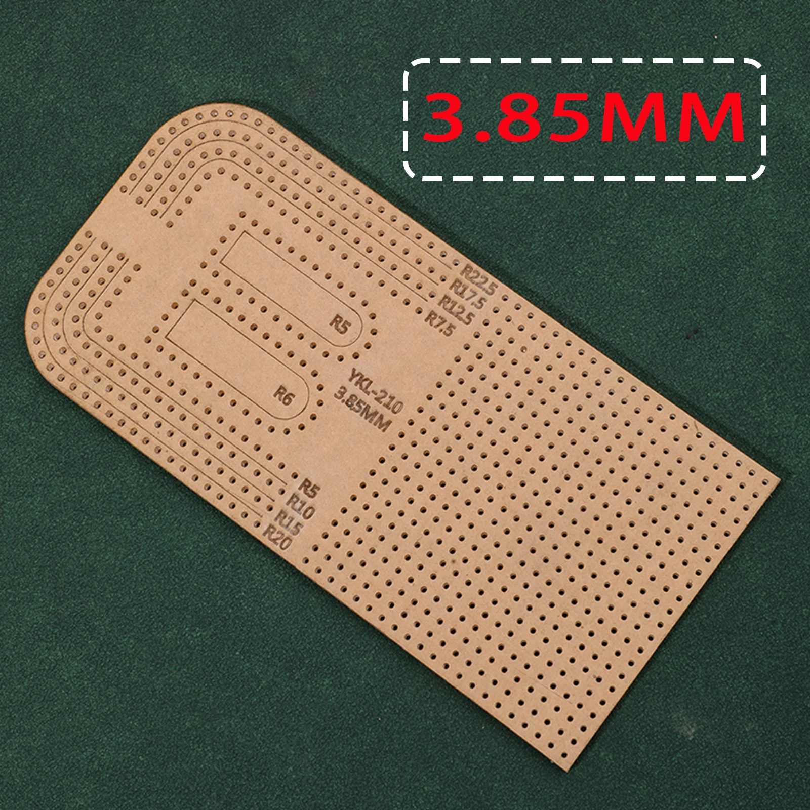 수제 가죽 만들기 아크릴 템플릿, 수공예 지갑 패턴을위한 DIY 투명 쵸핑 눈금자 스텐실 절단 도구