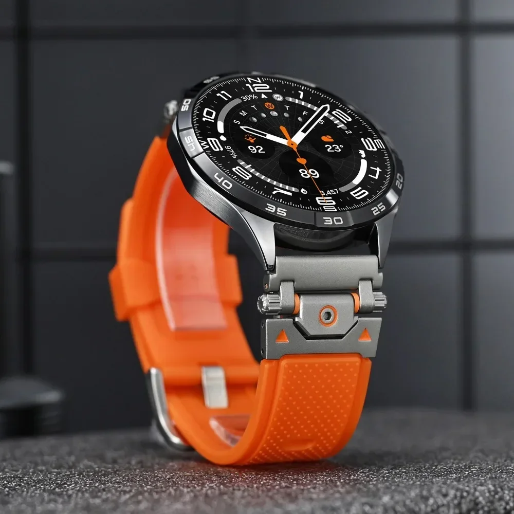 Men's Sports 22mm Silicone Band with Metal Connector - Ultimate Bracelet Strap