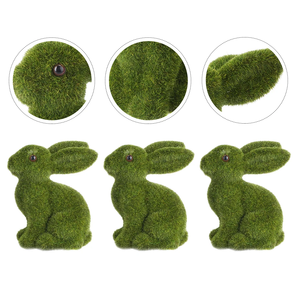 

Rabbit Decoration for The Home Rabbit Decoration Easter Ornaments Moss Bunny Ornaments Moss Rabbit Decoration