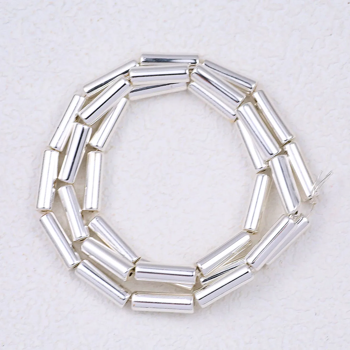 Rose Gold Plated Lava Stone Cylinder Beads