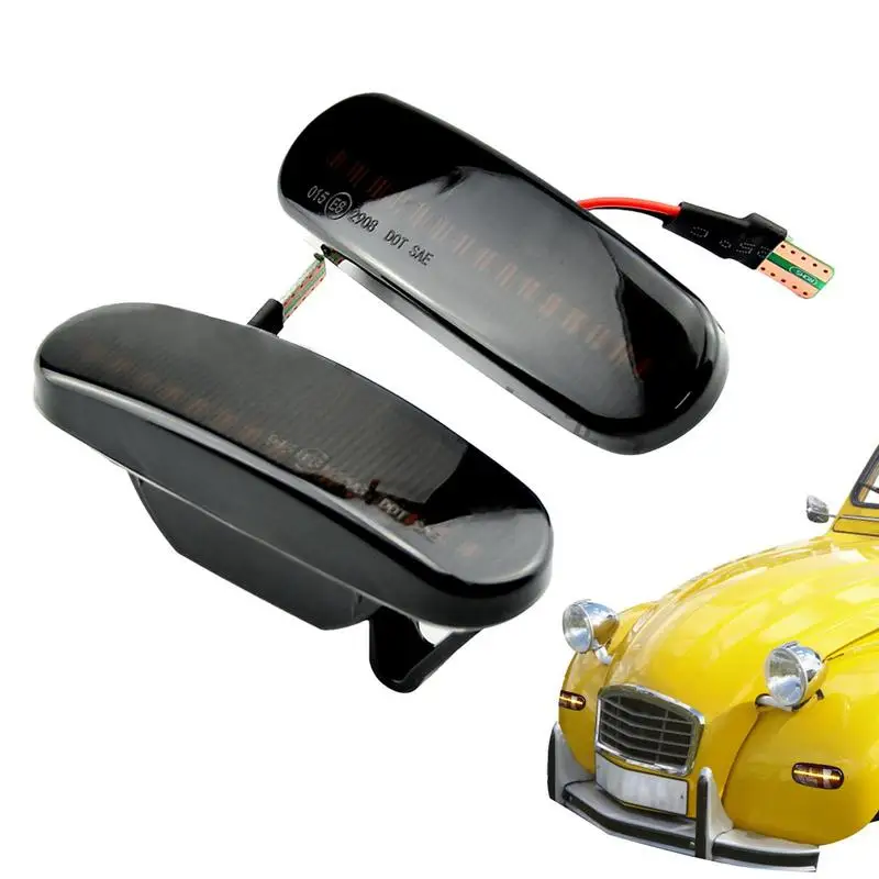 

Car Side Turn Signal 2pc Dynamic Led Turn Signals Modern Styling LED Side Indicator Signal Light Lamp For Fiat Panda Peugeot