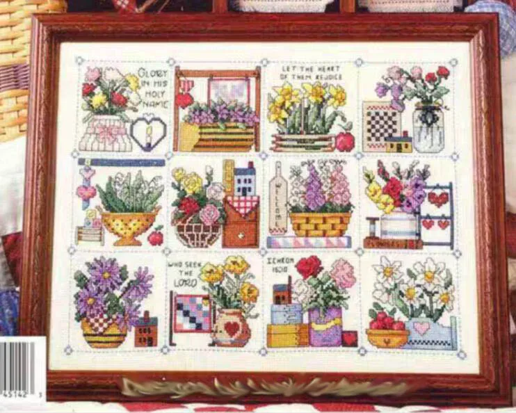 Jl shengri homefun Kreuzstich-Kits Paket Gruß Handarbeiten gezählt Kits neuen Stil Freude Sonntag Kits Stickerei Kreuz stich