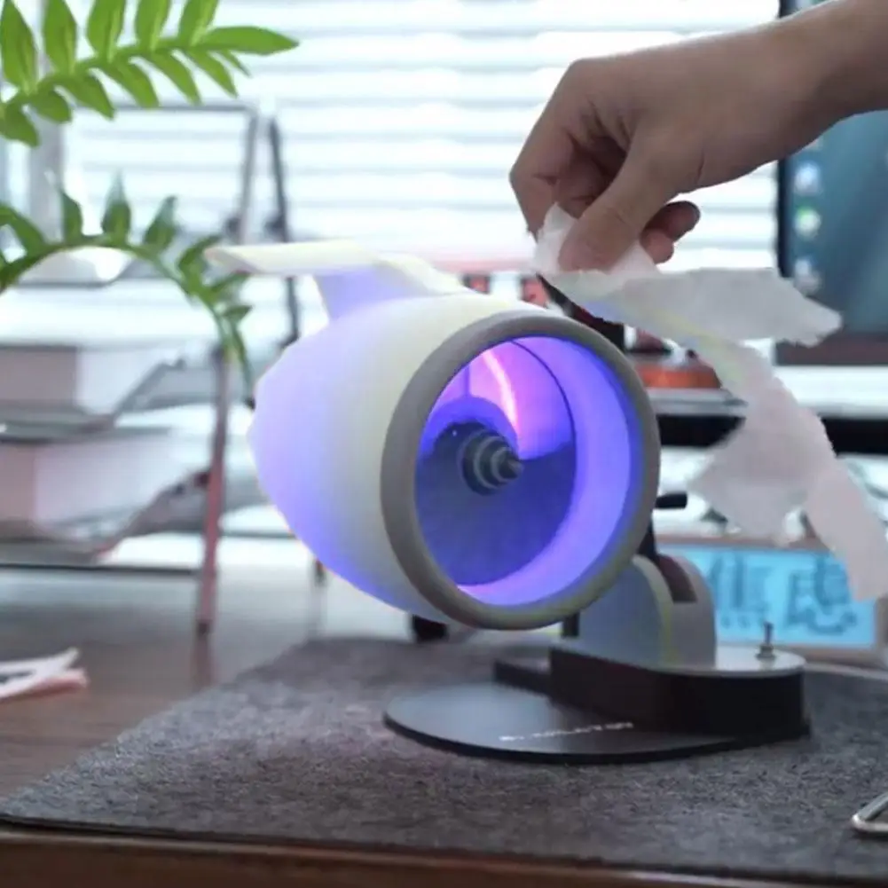 Creative Turbo Desktop Fan Turbofan NIKOLATOY Upgraded Engine Model JetFan USB Fan With Atomization Red Light Tail Flame Device
