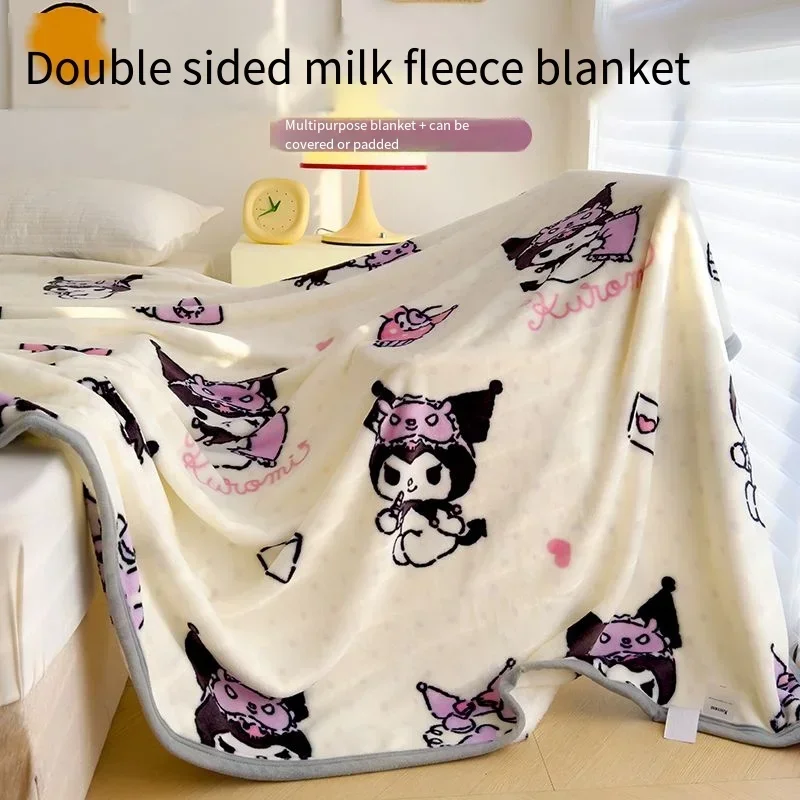 

Anime Sanrios My Melody Cinnamoroll Kuromi Blanket Cartoon Cute Girl Thickened Air Conditioning Quilt Kawaii Student Nap Blanket