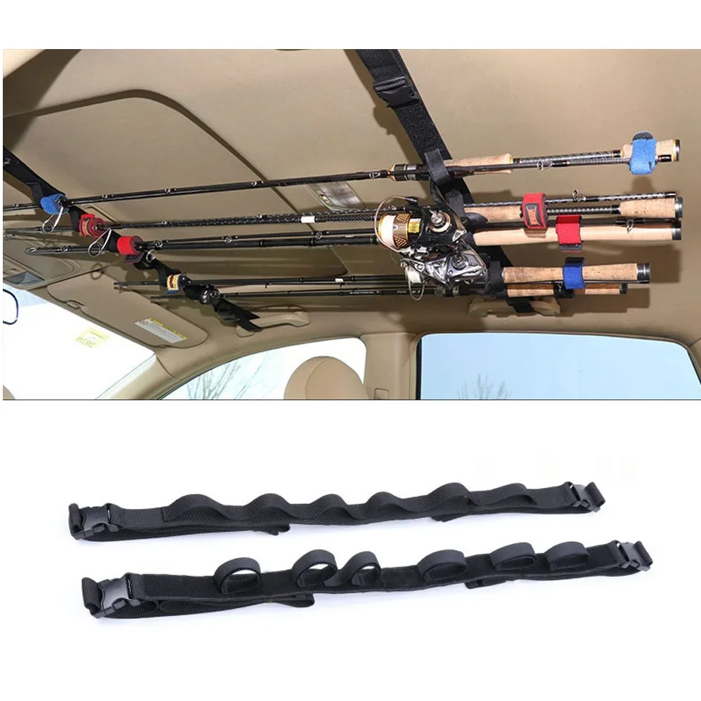2pcs Car Mounted Rack Fishing Rod Gear Holder Vehicle Fishing