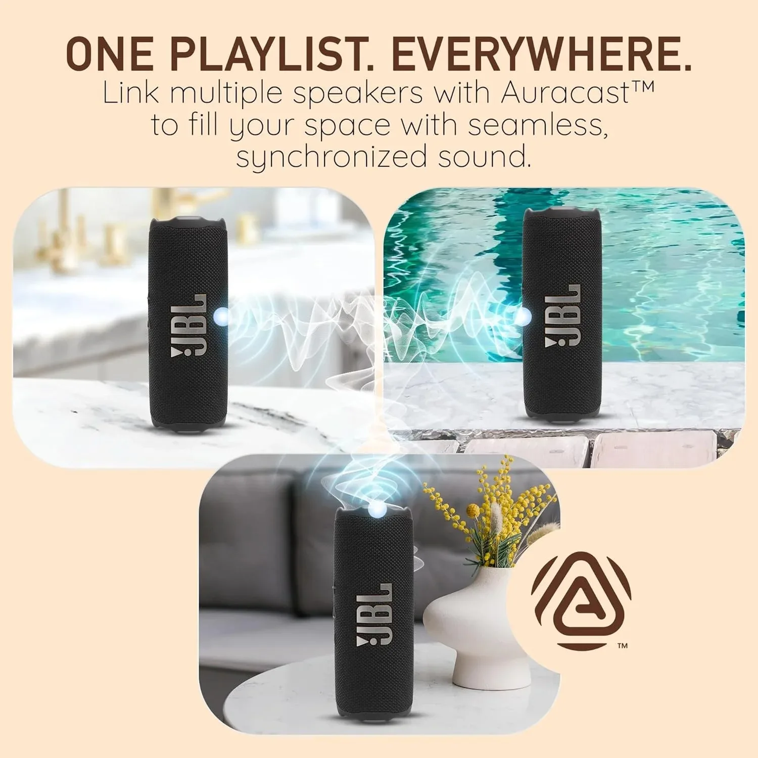 รูปสินค้า ลำโพงพกพา JBL Flip 7 Mini กันน้ำกันฝุ่น บลูทูธ 5.4 เล่นได้นาน เหมาะสำหรับเดินทางและชายหาด