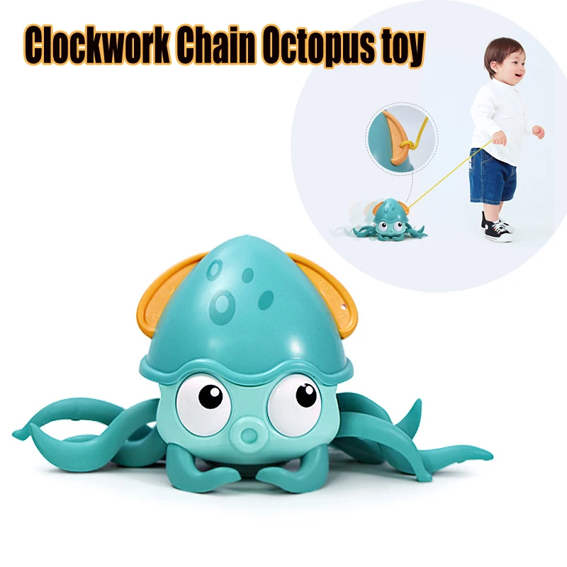 

Bathroom Toys Octopus Cartoon Octopus Pull String Beach Water Toys Baby Bathing Clockwork Educational Toys Beach Toys Kids Gift