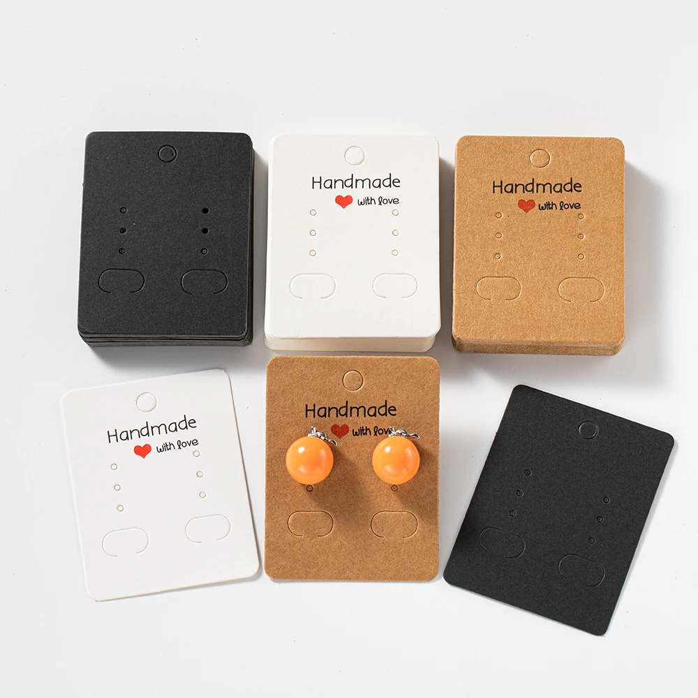 50pcs65x5cmPaperboardEarringCardsHolderForWomensEarStud