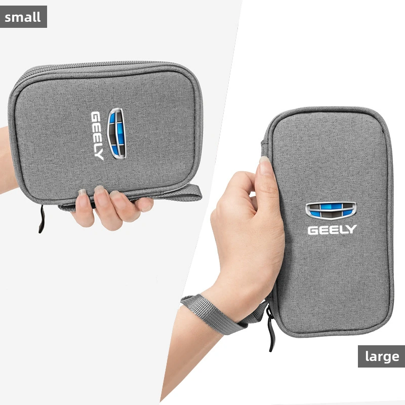 

NEW Waterproof Car key car driver's license USB Earphone Storage bag For geely emgrand ec7 ec8 ck atlas ck2 ck3 gt gc9