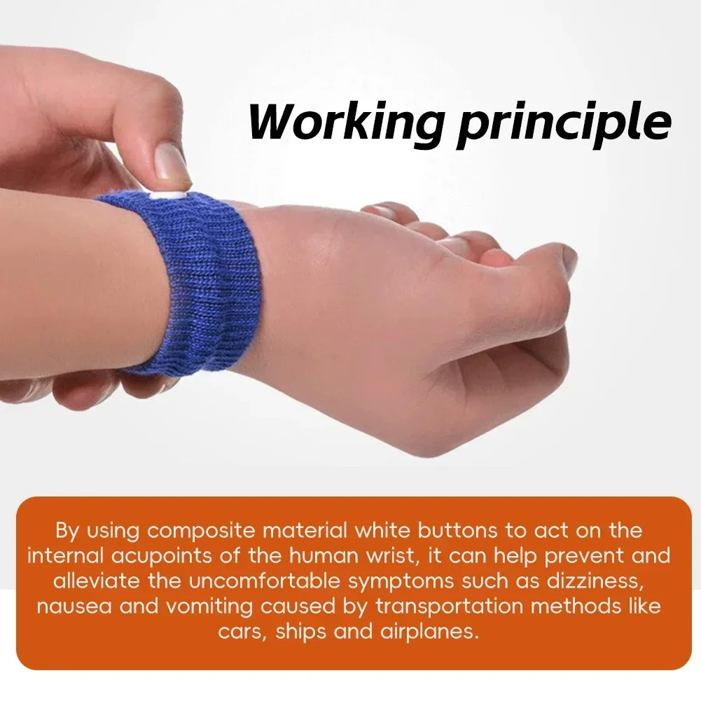 New 1 Pair Prevent Dizziness And Stop Vomiting Wrist Guards Acupoint Pressing Outdoor Sports Wristband For Car And Boat Travel