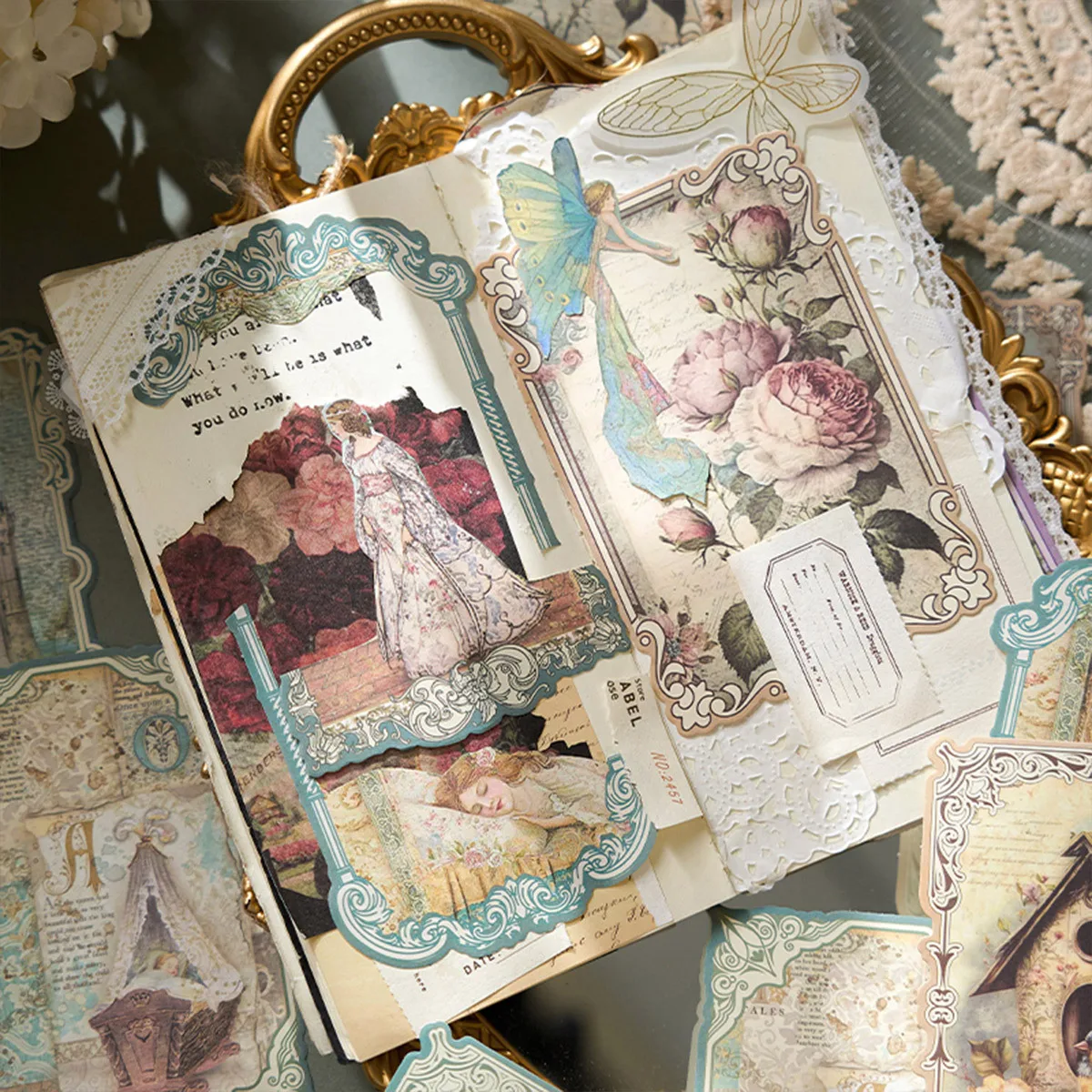 Journamm 20pcs/pack DIY Srapbooking Flowers Materials Paper Decor Junk Journal Collage Stationery Planner Supplies Craft Paper 3