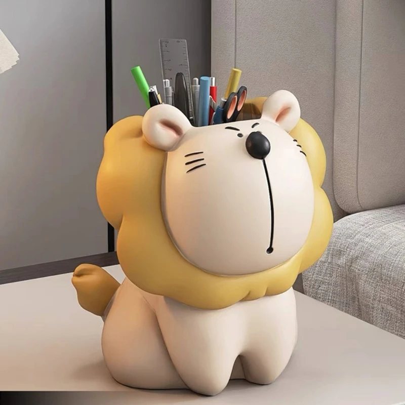 Durable Silicone Mold Lovely Lions Shaped Flower Pots Succulent Planter Pots Mould Pen Holder Moulds Home Decorations C1FC