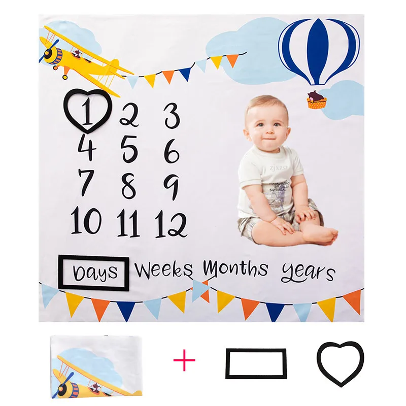 Tapestry Decorations Baby Photography Blanket Props Baby Milestone Anniversary Tapestry Receving Background Monthly Blanket For Shooting Photos