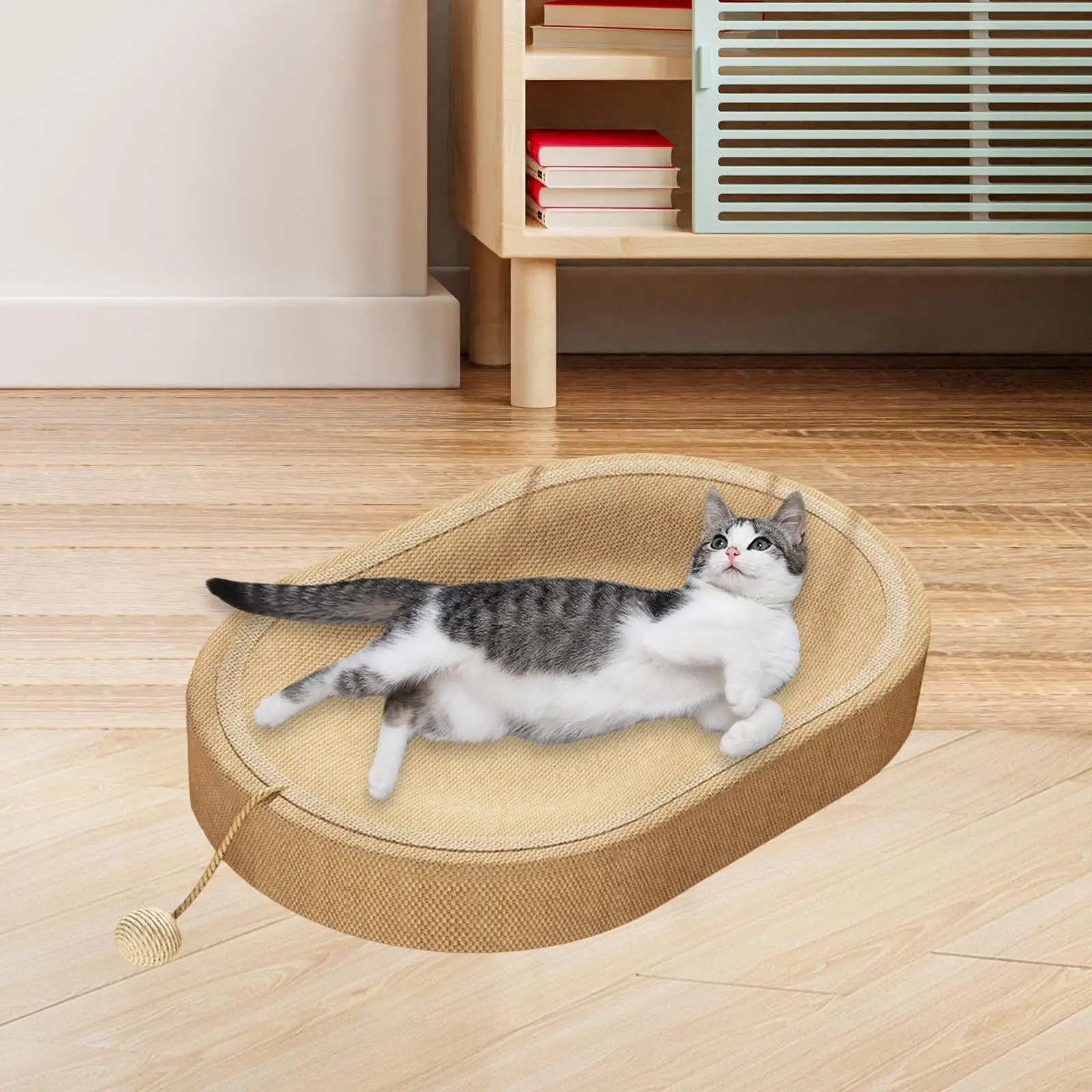 Cat Scratcher Bed Pet Cat Lounge Bed,Sturdy,Versatile Modern Kitten Sleeping Nest Cat Scratching Pad for Cats Outdoor Indoor