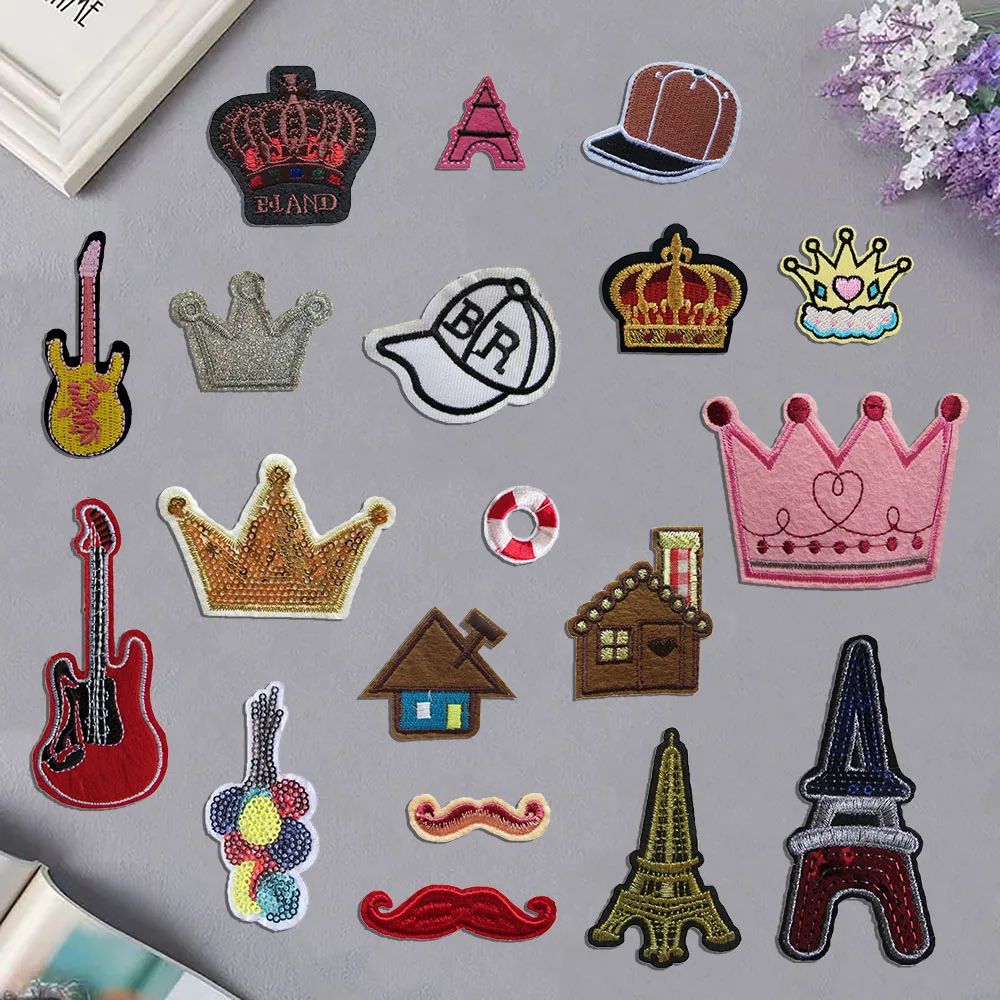 

Оптовая продажа 100 штук термоплавкий клей для глажки вышитые тканевые нашивки можно пришить для украшения подходящих одежды брюк