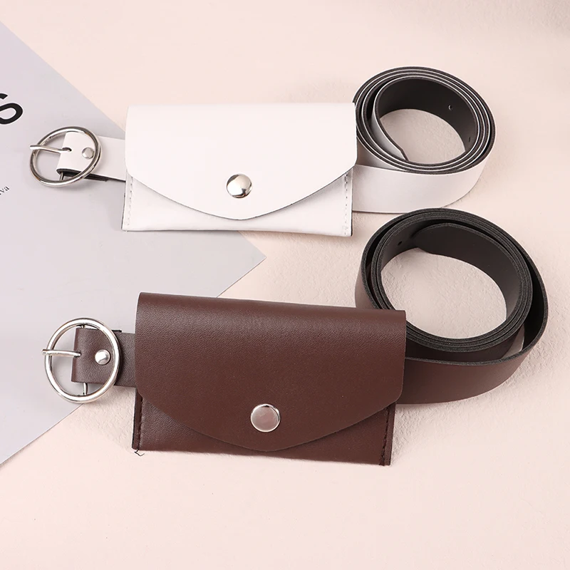 Waist Bag Adjustable PU Waist Pack Metal Buckle Wallet Phone Pouch Ladies Decorative Belts 100CM