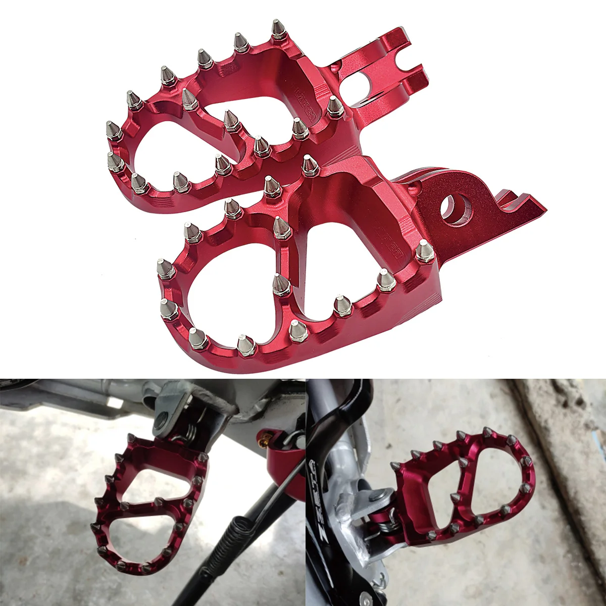 

Motorcycle CNC Foot Pegs Rests Pedals Footpegs For Honda CR125R CR250R CRF150R CRF250R CRF250X CRF450R CRF450X CRF450L 2002-2023