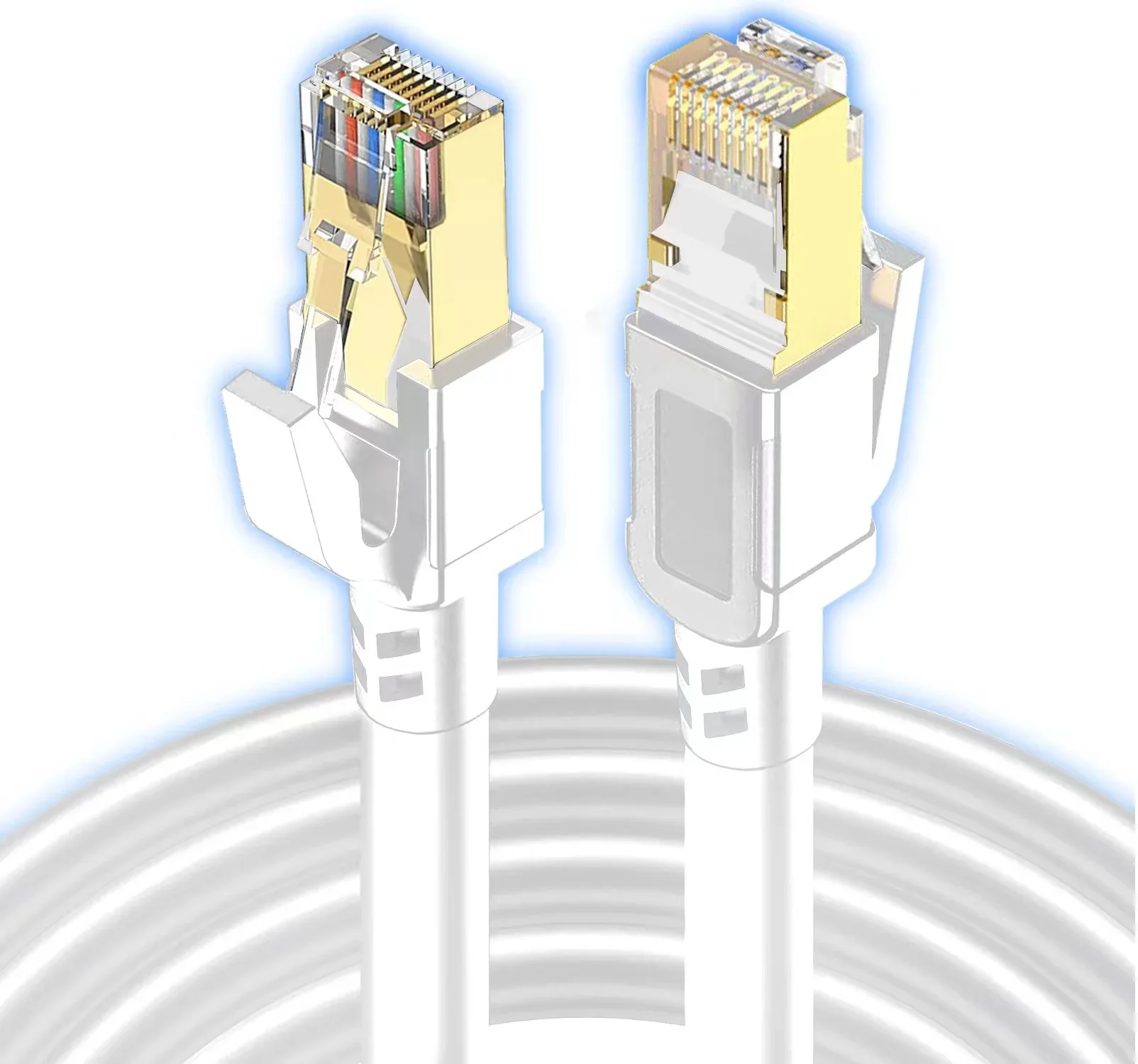 Premium High-Speed Cat 8 Ethernet Cable - Ultra-Fast 40Gbps 2000MHz SFTP RJ45 Network Lan Patch Cord