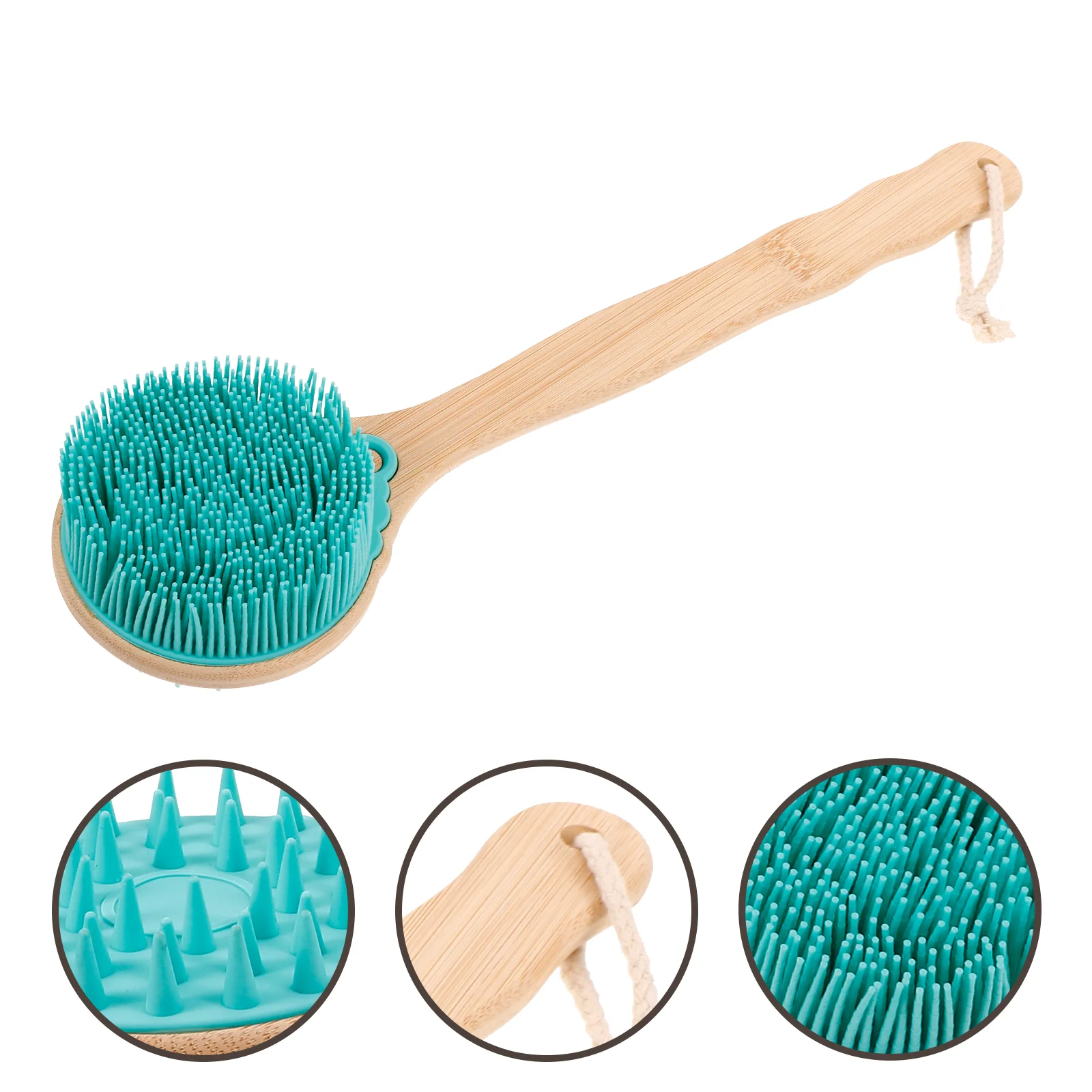 

Bath Brush Back for Shower Scrub with Long Handle Elderly Scrubber Double-sided