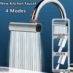 4 Modes Waterfall Faucet Extension Adapter Spray Head 360° Swivel for Kitchen Tap Bubbler Nozzle Saving Water Sink Filter